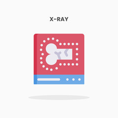 X-ray icon flat. Vector illustration on white background. Can used for web, app, digital product, presentation, UI and many more.