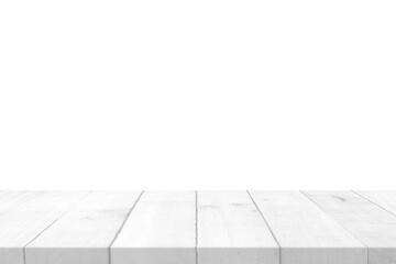 White Wooden Table, Suitable for Product Presentation Backdrop, Display, and Mock up. (Transparent PNG File)