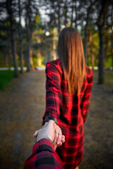 couple in love holding hands