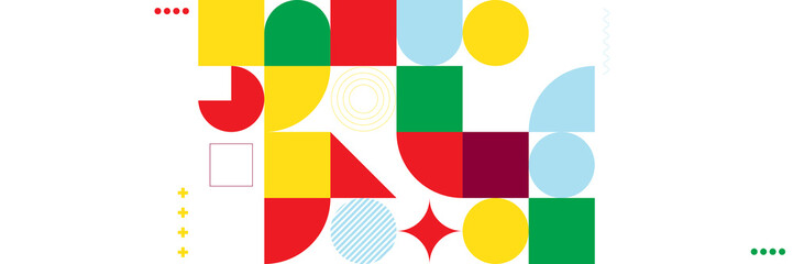 Abstract geometric pattern design in retro style. Vector illustration.