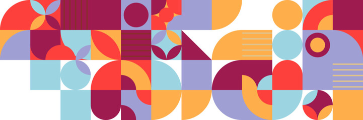 Abstract geometric pattern design in retro style. Vector illustration.