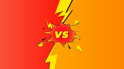 Facts vs myths versus battle background with lightning bolt. Concept of thorough fact-checking or easy compare evidence.. Vector illustration