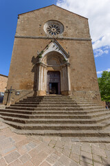 Pieve dei Santi Leonardo e Cristoforo a Monticchiello, a church in Montichiello in the Val d'Orcia...