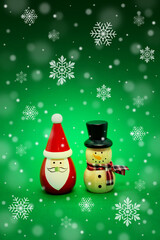 サンタクロースと雪だるま