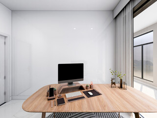 3D rendering, business office, study design