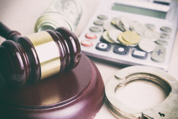 Money or financial law and compensation lawsuits concept.