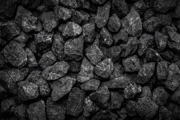 Natural black coals for background. Industrial coals. Volcanic rock