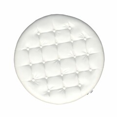 soft pouf isolated on white background, interior furniture, 3D illustration, cg render