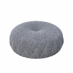 soft pouf isolated on white background, interior furniture, 3D illustration, cg render