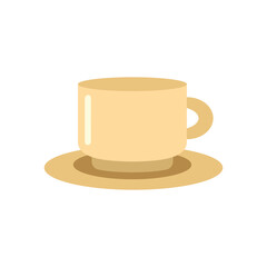 Coffee cup flat design vector illustration, design on white background