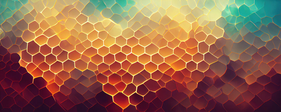 Organic beehive structure as abstract wallpaper