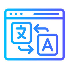 translation gradient icon