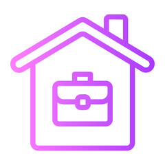 work from home gradient icon