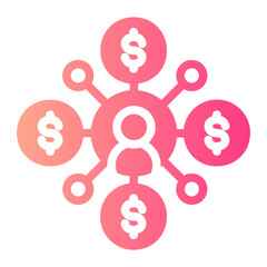 affiliate marketing gradient icon