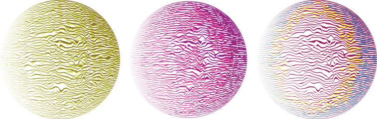 Set of spheres . Lines constructed transparent sphere .Vector  .Technology sphere Logo . Design element for posters, social media, templates, flyers, brochures . Abstract trendy transparent circles