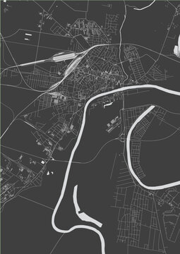 map of the city of Szolnok, Hungary