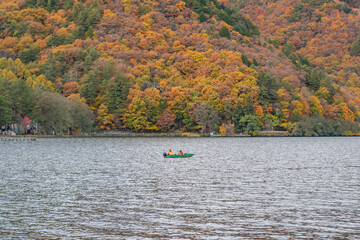 A boat in the lake