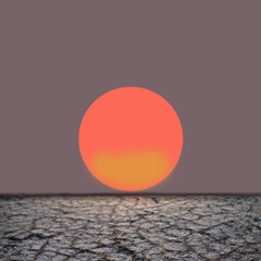 sunset in the desert
