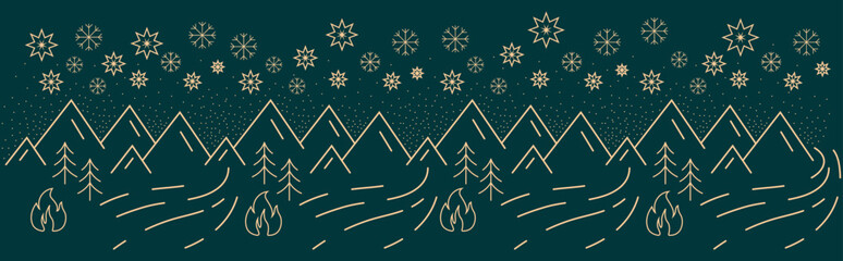 Obraz premium christmas background with snowflakes. christmas frame, border. Seasonal greeting card template 