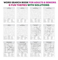 large Print word search for adults