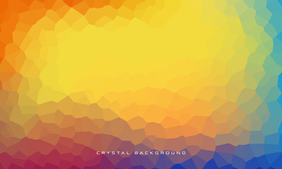 Gradient crystal background with yellow color domination. Can be used for banner, poster, brochure, web page, cover, and other. Eps10 Vector design