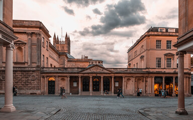 Fototapeta premium Beautiful historical city of Bath in England UK, captured at sunset 