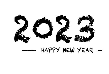 happy new year 2023 calendar text design 2023 business diary cover brochure template design card banner vector illustration white background