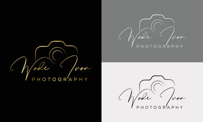 Camera photography logo icon vector template