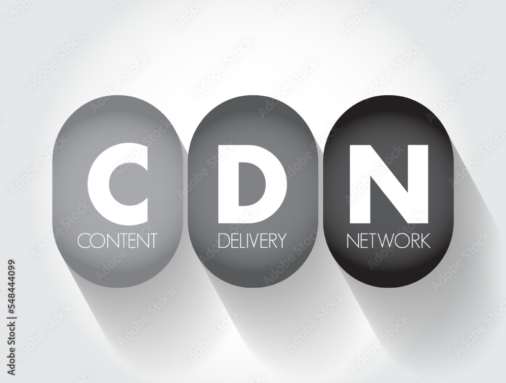 Poster cdn - content delivery network is a geographically distributed network of proxy servers and their da