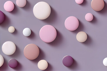 close up of 3d objects, close up pills, mauve taupe gey beige colors, soft light pastel colors, soft beautiful shapes, christmas background, greeting, season, cocooning