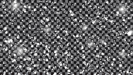 Isolated Falling Snow Auto Trace Effect Transparent Background