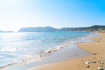 Agios Georgios Pagon beach in Corfu island, Greece