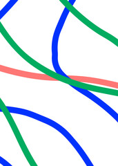 Abstract Background Lines Blue Green Orange 
