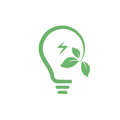 eco bulb icon vector concept design template