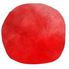 Abstract Red Round Watercolor Illustration