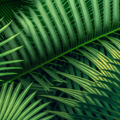 Plakat Nature view of green tropical plants leaves background.