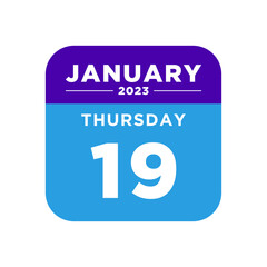 calendar january 2023 vector illustration