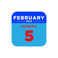 calendar february 2023 vector illustration