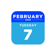 calendar february 2023 vector illustration