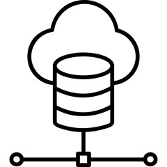 Cloud Database Icon