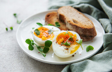 Rye bread  with boiled egg