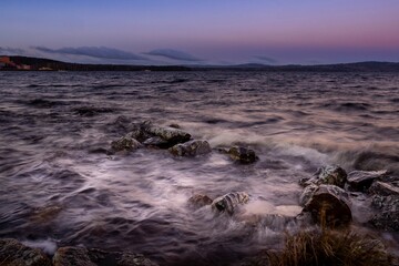 sunset over the lake Väsman