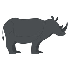 Wildlife Animal Rhinoceros Illustration