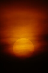 Blur focus Sunset sky orange sky orange cloud outdoor summer nature