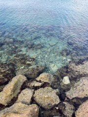 transparent sea coast, sea surface, natural background
