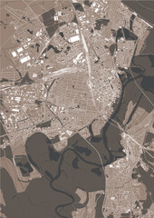 map of the city of Gomel, Belarus