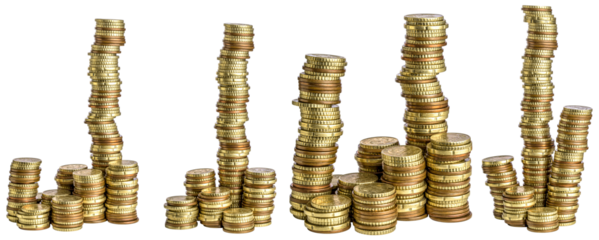 euro coin stack collection