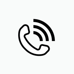 Call Icon. Telephone, Phone Symbol - Vector.     