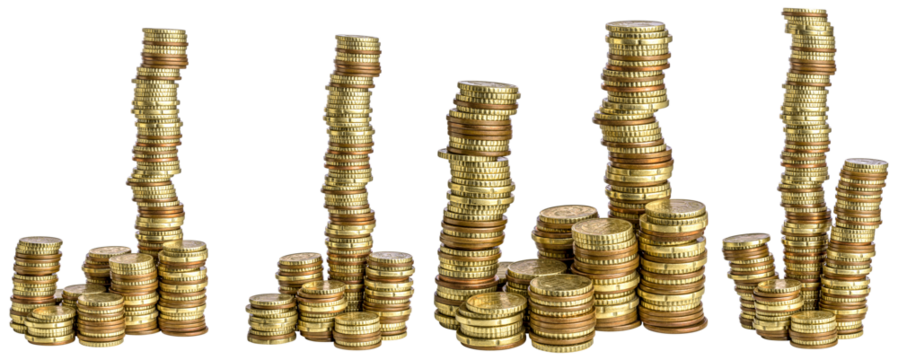 euro coin stack collection