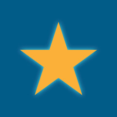 golden star on blue background